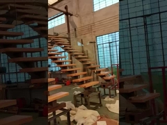 Lan can cầu thang cong cường lực bằng thép không gỉ GlassTread